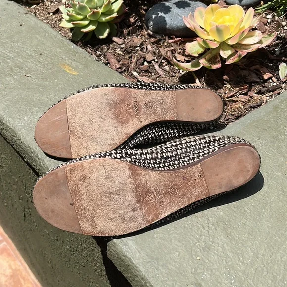 Lanvin ballet flats size 38 black and white pattern - Picture 3 of 6